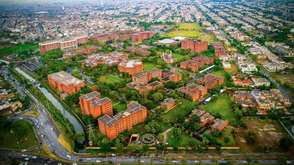 An aerial view of LUMS campus