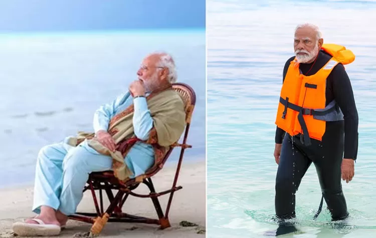 Modi having fun during his Maldives visit