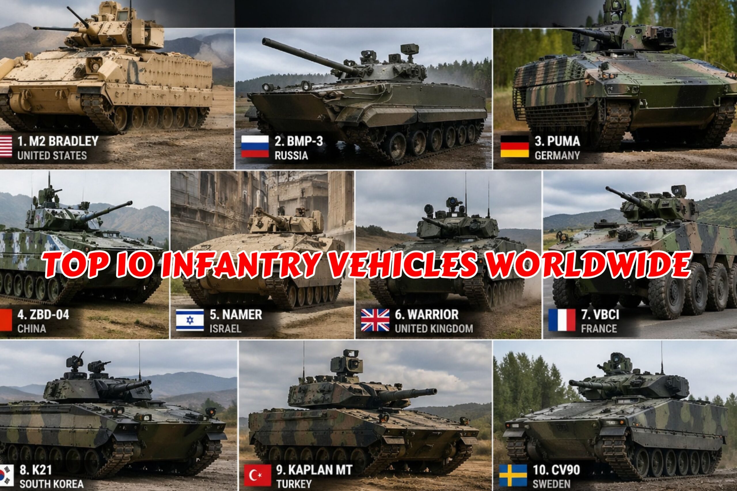 top 10 Infantry vehocles