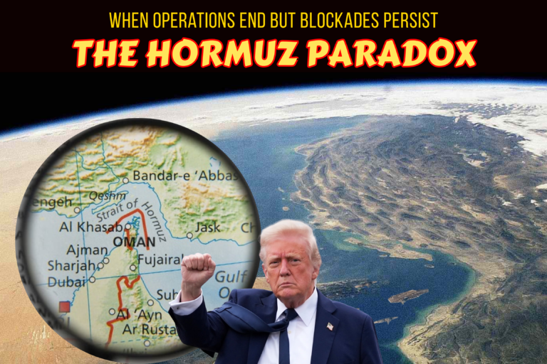 Hormuz blockade post-Epic Fury geo-economics Pakistan mediation