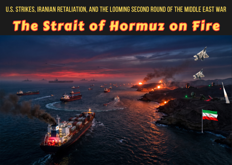 The Strait of Hormuz on Fire
