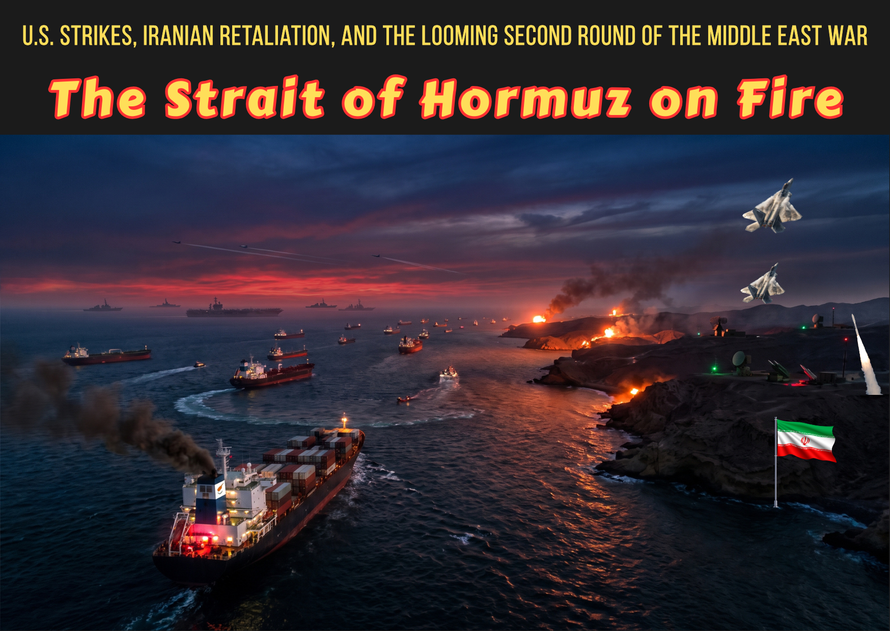 The Strait of Hormuz on Fire